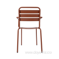 Outdoor Metal Slat Armchair